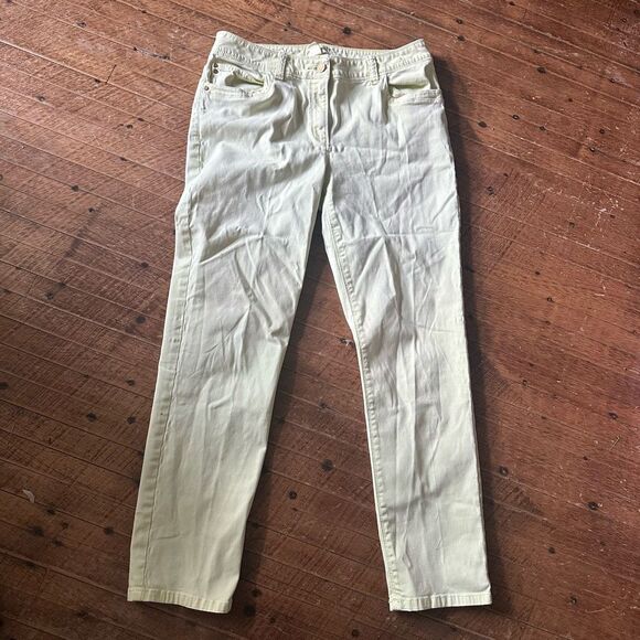 Chico’s pale yellow skimmer size 0.5 cropped mom jeans - Picture 1 of 3